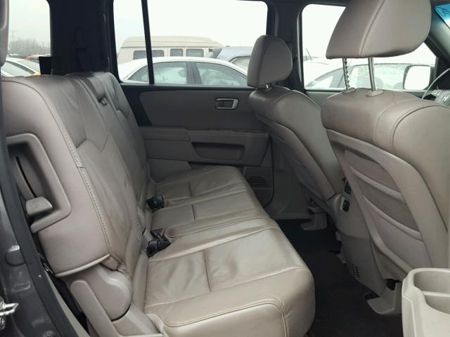 5FNYF4H5XAB027623 - 2010 HONDA PILOT EXL GRAY photo 6