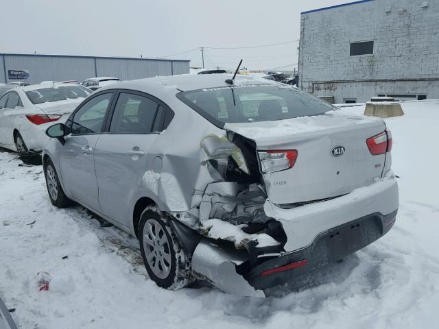 KNADM4A34E6394657 - 2014 KIA RIO LX Արծաթագույն լուսանկար 3