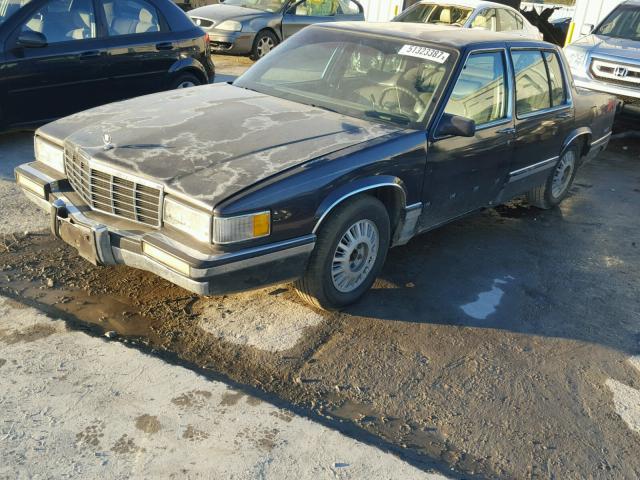 1G6CD53B8P4295835 - 1993 CADILLAC DEVILLE BLACK photo 2