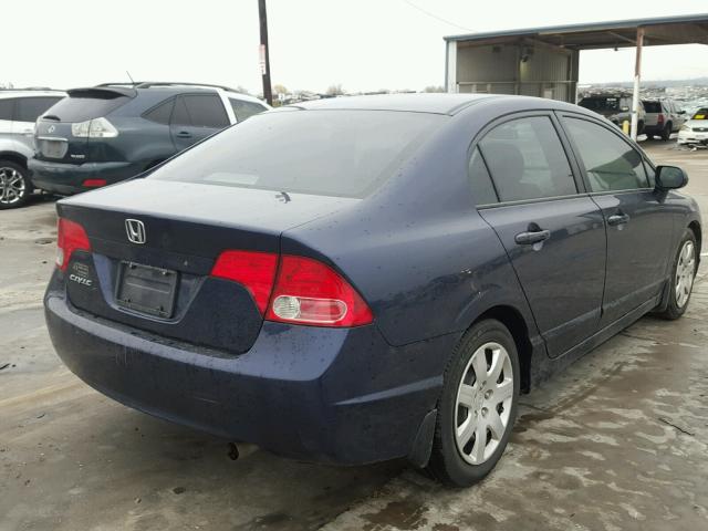 1HGFA16557L127336 - 2007 HONDA CIVIC LX BLUE photo 4