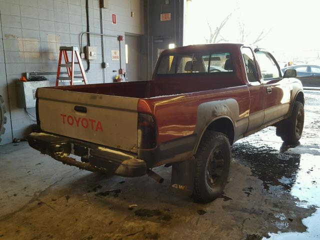 4TAWM72N3TZ184491 - 1996 TOYOTA TACOMA XTR BURGUNDY photo 4