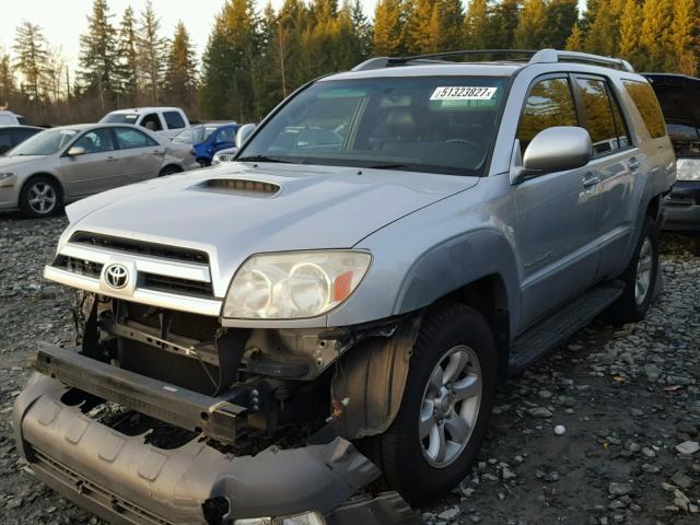 JTEBU14R930013034 - 2003 TOYOTA 4RUNNER SR SILVER photo 2