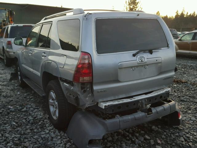 JTEBU14R930013034 - 2003 TOYOTA 4RUNNER SR SILVER photo 3