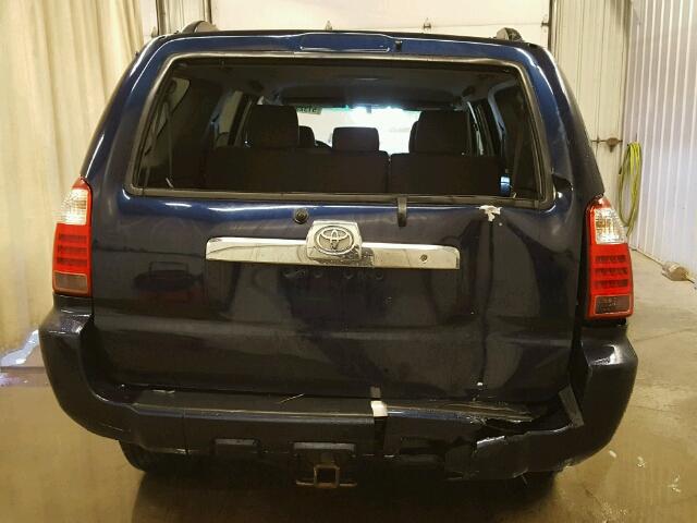 JTEBU14RX70126996 - 2007 TOYOTA 4RUNNER SR BLUE photo 9