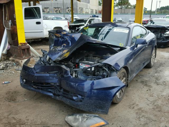 KMHHM66D48U275018 - 2008 HYUNDAI TIBURON GS BLUE photo 2