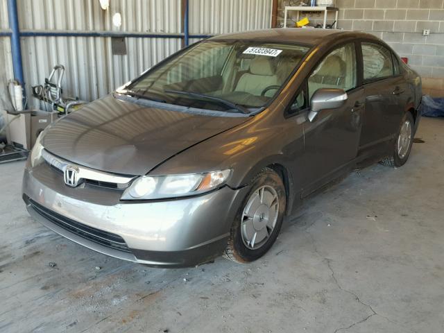 JHMFA36237S027109 - 2007 HONDA CIVIC HYBR GRAY photo 2