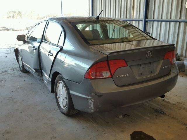 JHMFA36237S027109 - 2007 HONDA CIVIC HYBR GRAY photo 3