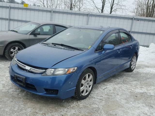 2HGFA16519H366124 - 2009 HONDA CIVIC LX BLUE photo 2