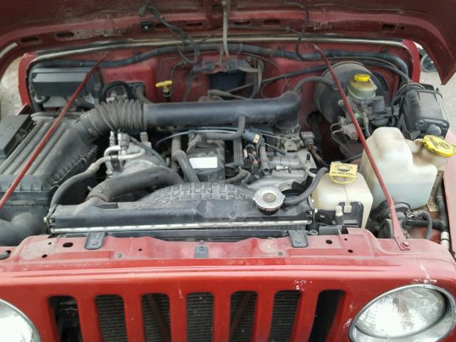 1J4FY19S3WP777070 - 1998 JEEP WRANGLER / RED photo 7