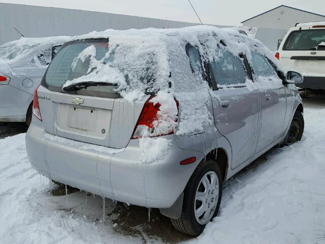 KL1TD66656B667098 - 2006 CHEVROLET AVEO BASE Күміс фото 4