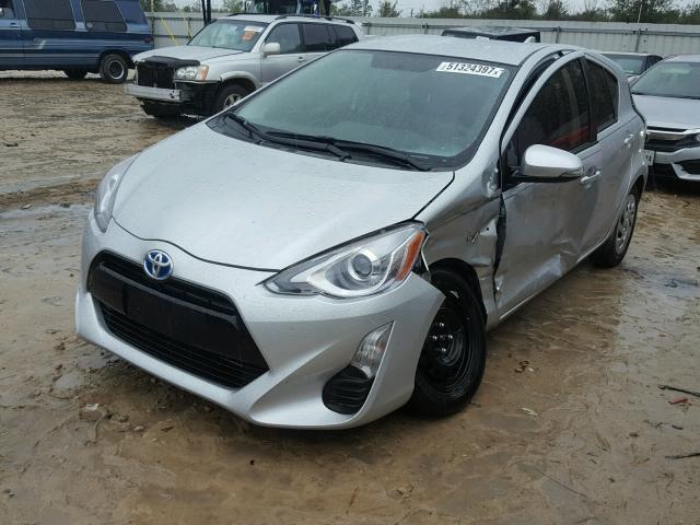 JTDKDTB35G1590223 - 2016 TOYOTA PRIUS C SILVER photo 2