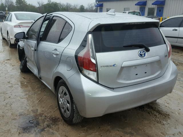 JTDKDTB35G1590223 - 2016 TOYOTA PRIUS C SILVER photo 3