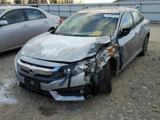 19XFC1F70HE029559 - 2017 HONDA CIVIC EXL GRAY photo 2