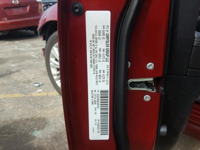 2C3CCARG3EH207421 - 2014 CHRYSLER 300 RED photo 10