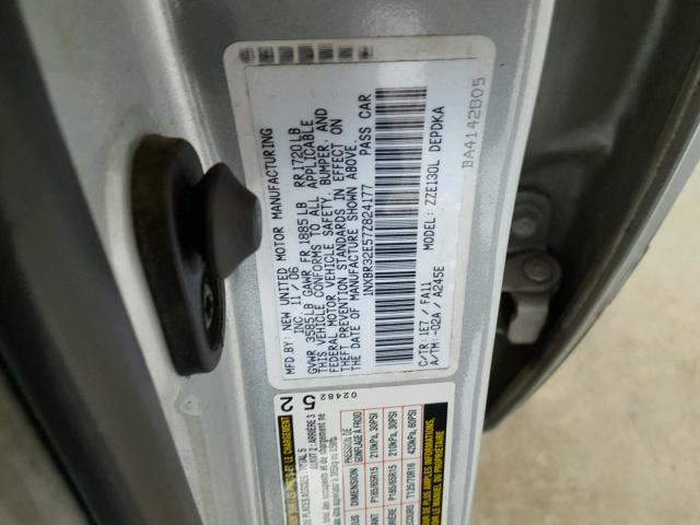 1NXBR32E57Z824177 - 2007 TOYOTA COROLLA CE SILVER photo 10