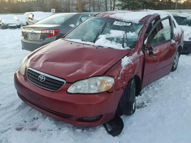 2T1BR30E85C323382 - 2005 TOYOTA COROLLA CE RED photo 2