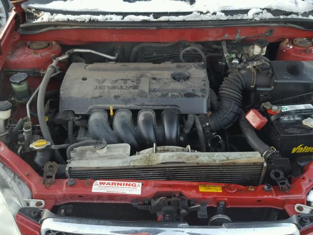 2T1BR30E85C323382 - 2005 TOYOTA COROLLA CE RED photo 7