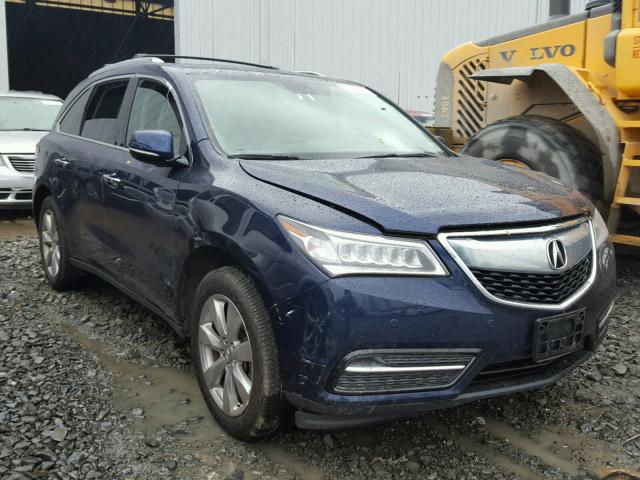 5FRYD4H80FB017964 - 2015 ACURA MDX ADVANC BLUE photo 1