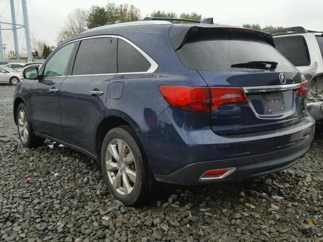 5FRYD4H80FB017964 - 2015 ACURA MDX ADVANC ლურჯი ფოტო 3