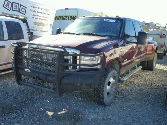 1FTWW33P96ED54422 - 2006 FORD F350 SUPER BURGUNDY photo 2