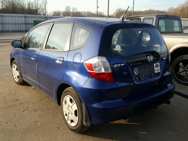 JHMGE8H36CC026665 - 2012 HONDA FIT BLUE photo 3