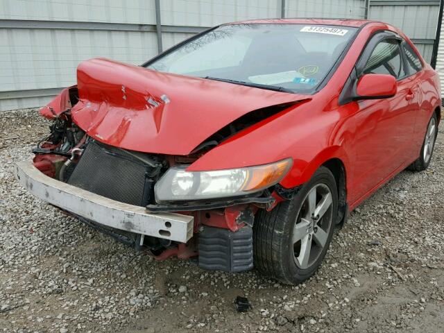 2HGFG12807H512802 - 2007 HONDA CIVIC EX RED photo 2