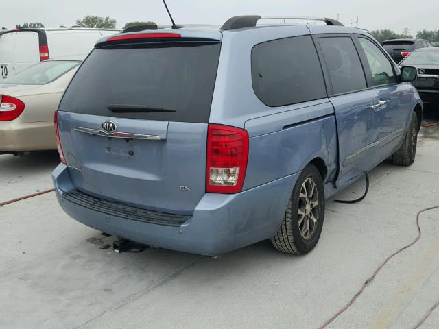 KNDMH4C77E6554330 - 2014 KIA SEDONA EX BLUE photo 4