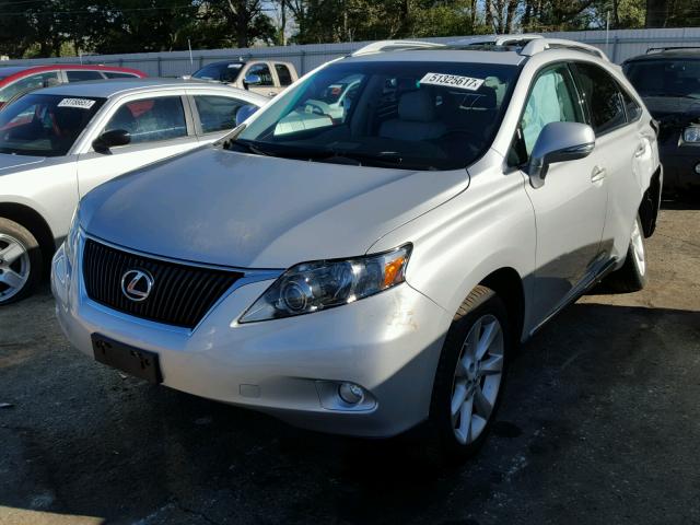 2T2BK1BA4CC140900 - 2012 LEXUS RX 350 SILVER photo 2