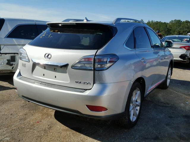 2T2BK1BA4CC140900 - 2012 LEXUS RX 350 SILVER photo 4