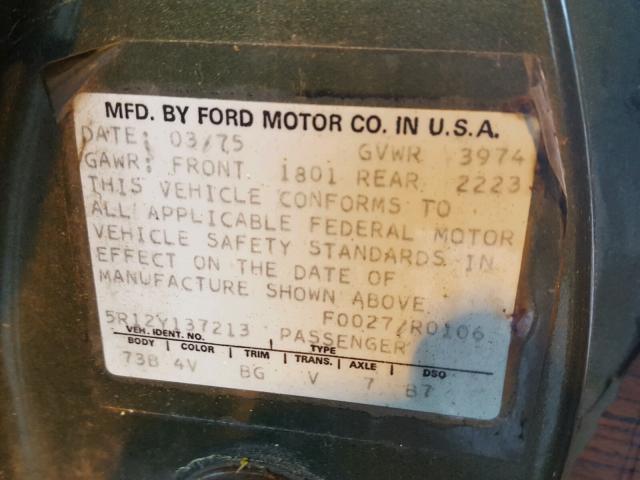 5R12Y137213 - 1975 FORD PINTO GREEN photo 10