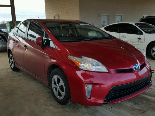 JTDKN3DU7C1582475 - 2012 TOYOTA PRIUS RED photo 1