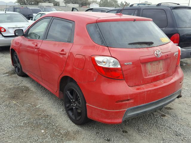 2T1KE40E59C015013 - 2009 TOYOTA COROLLA MA RED photo 3