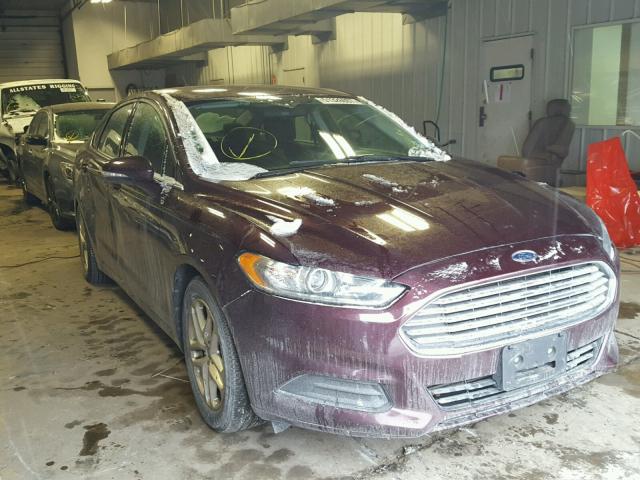 3FA6P0HR5DR199020 - 2013 FORD FUSION SE MAROON photo 1