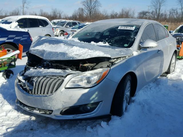 2G4GN5EX9F9295855 - 2015 BUICK REGAL PREM SILVER photo 2