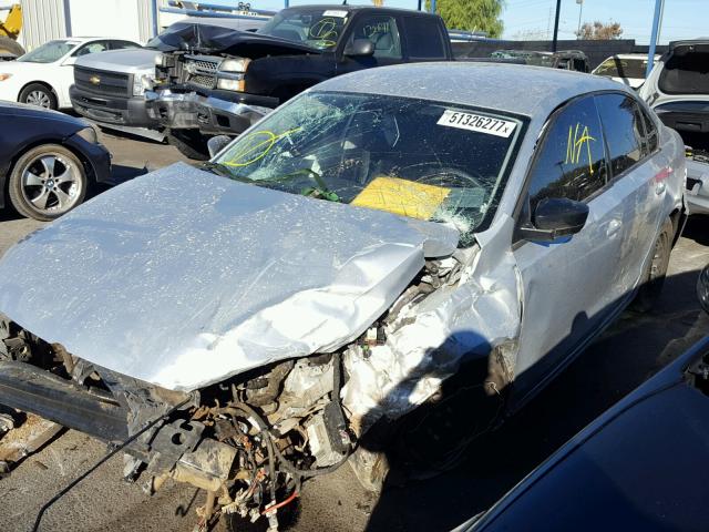 3VW2K7AJ8EM217283 - 2014 VOLKSWAGEN JETTA BASE SILVER photo 2