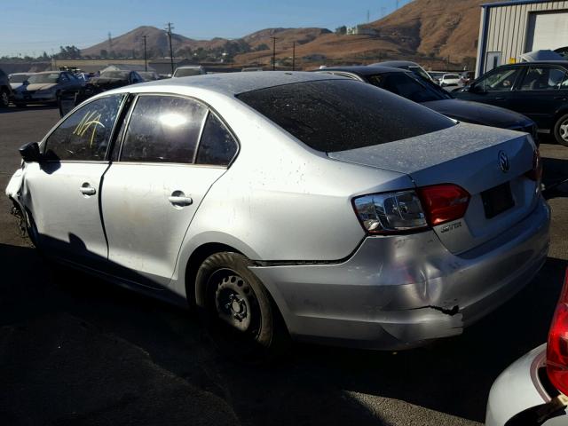 3VW2K7AJ8EM217283 - 2014 VOLKSWAGEN JETTA BASE 银色 照片 3
