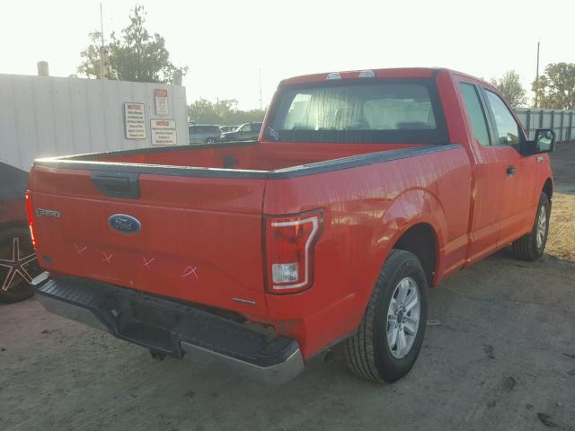 1FTEX1C82GFA51015 - 2016 FORD F150 SUPER RED photo 4