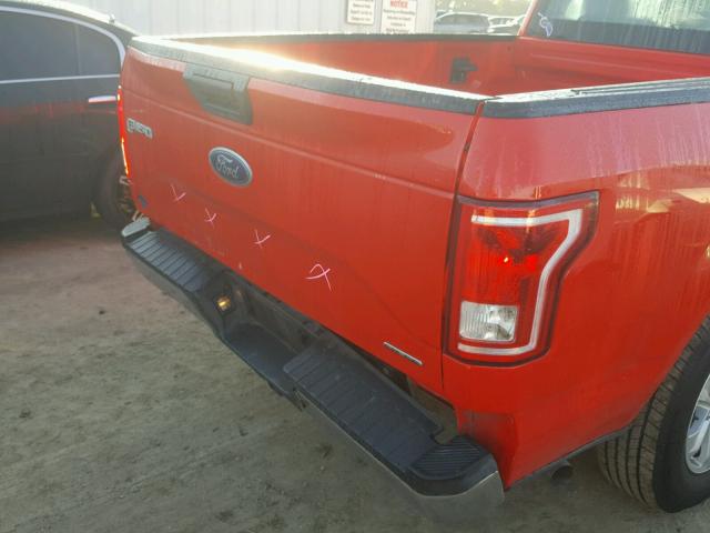 1FTEX1C82GFA51015 - 2016 FORD F150 SUPER RED photo 9