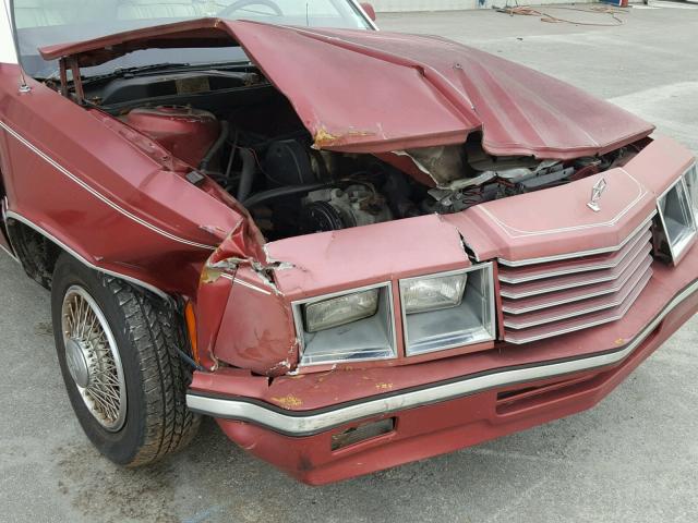 1B3BV55E6FG191002 - 1985 DODGE 600 BURGUNDY photo 9