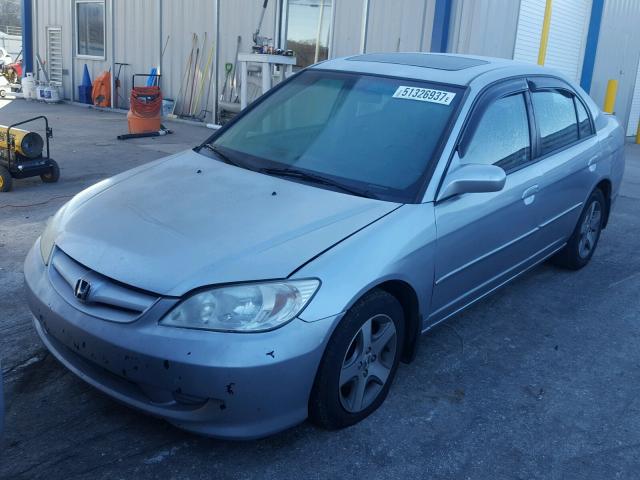 2HGES26764H528130 - 2004 HONDA CIVIC EX SILVER photo 2