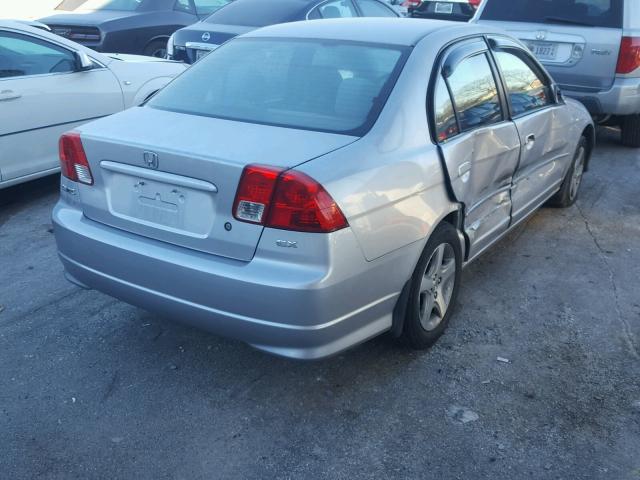 2HGES26764H528130 - 2004 HONDA CIVIC EX SILVER photo 4