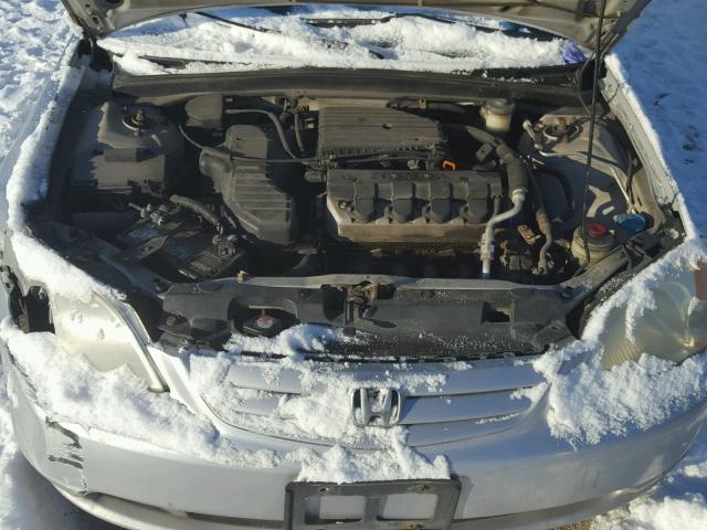 1HGES16581L073093 - 2001 HONDA CIVIC LX SILVER photo 7