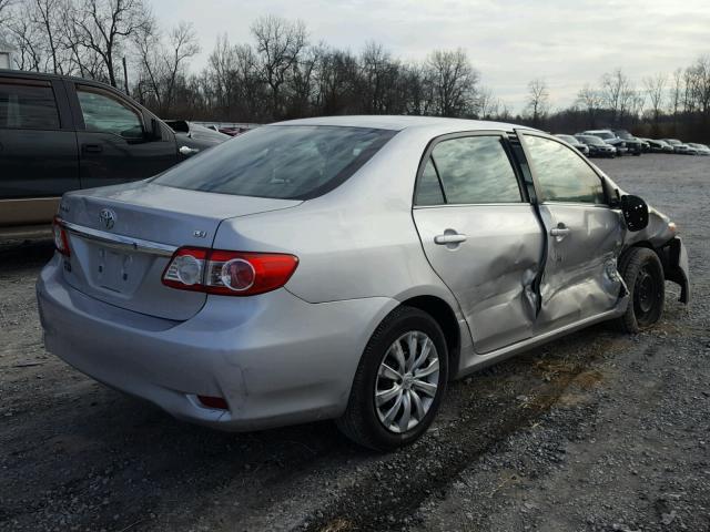 2T1BU4EE9DC991641 - 2013 TOYOTA COROLLA BA SILVER photo 4