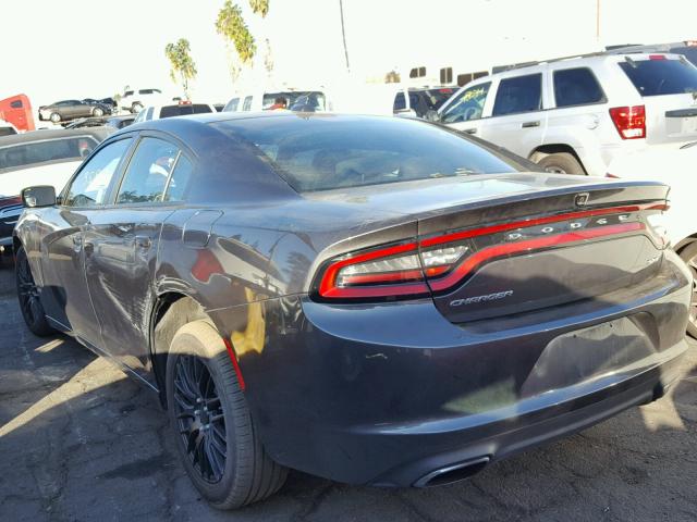 2C3CDXHG6GH319408 - 2016 DODGE CHARGER SX CHARCOAL photo 3