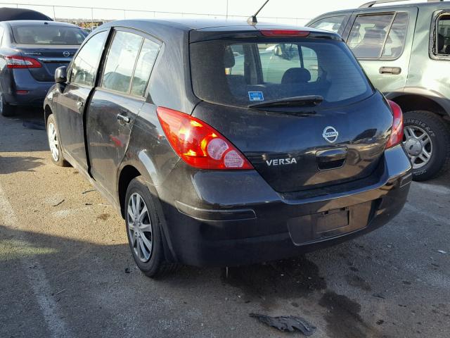 3N1BC13E89L400677 - 2009 NISSAN VERSA S BLACK photo 3