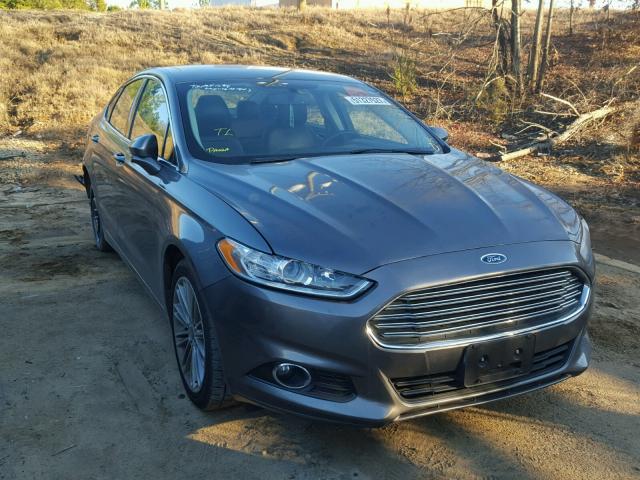 3FA6P0H94ER345179 - 2014 FORD FUSION SE GRAY photo 1