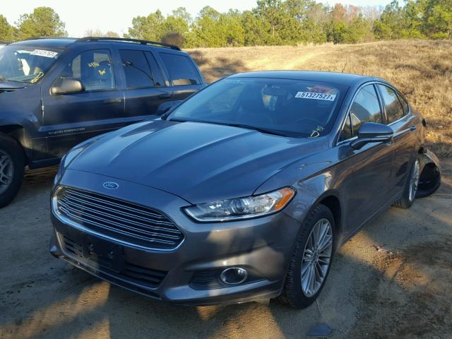 3FA6P0H94ER345179 - 2014 FORD FUSION SE GRAY photo 2