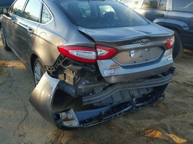 3FA6P0H94ER345179 - 2014 FORD FUSION SE GRAY photo 9