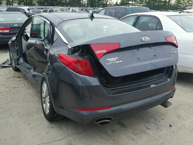 KNAGN4A72B5122817 - 2011 KIA OPTIMA EX GRAY photo 3