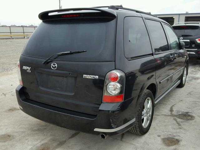 JM3LW28A540529557 - 2004 MAZDA MPV WAGON BLACK photo 4